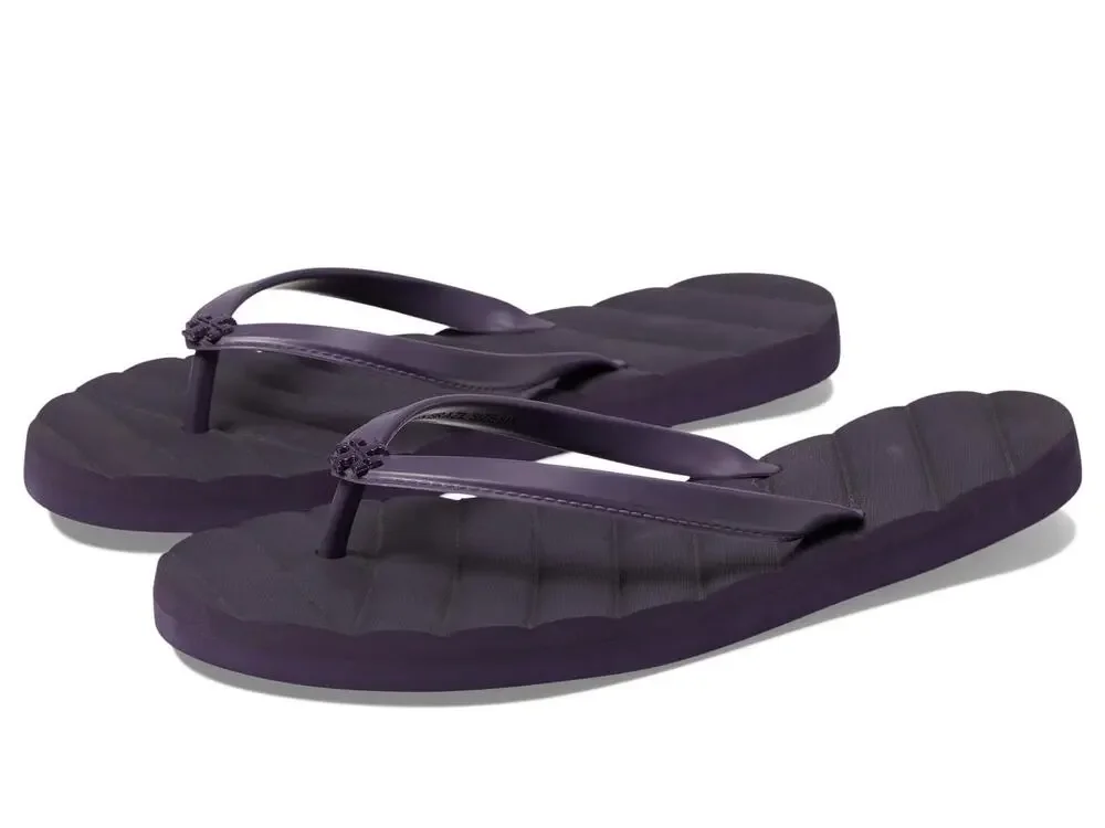 TORY BURCH WOMENS KIRA FLIP-FLOP DEEP PURPLE 7 MEDIUM